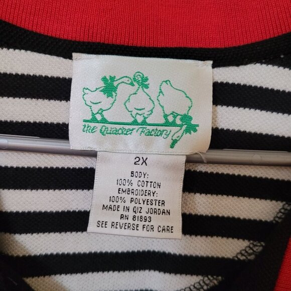 Quacker‎ Factory Black Polo Lobster Embroidery 2X Beachy Island Tropical Summer - Picture 3 of 7